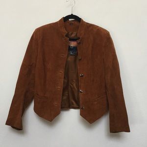Brown Suede Leather Jacket